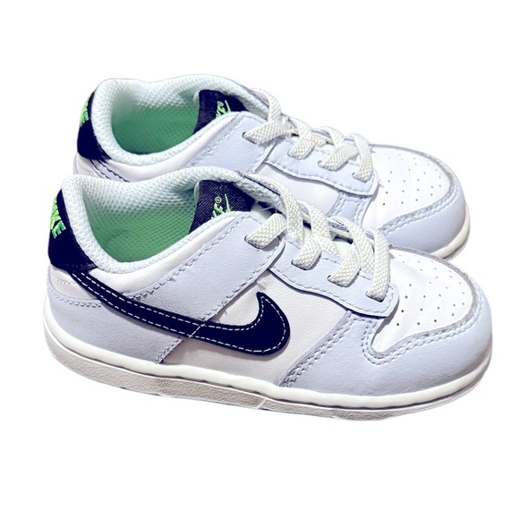 Nike Other - NIKE Toddler Dunk Low TD Grey Green Strike Sneakers Size 7C Unisex